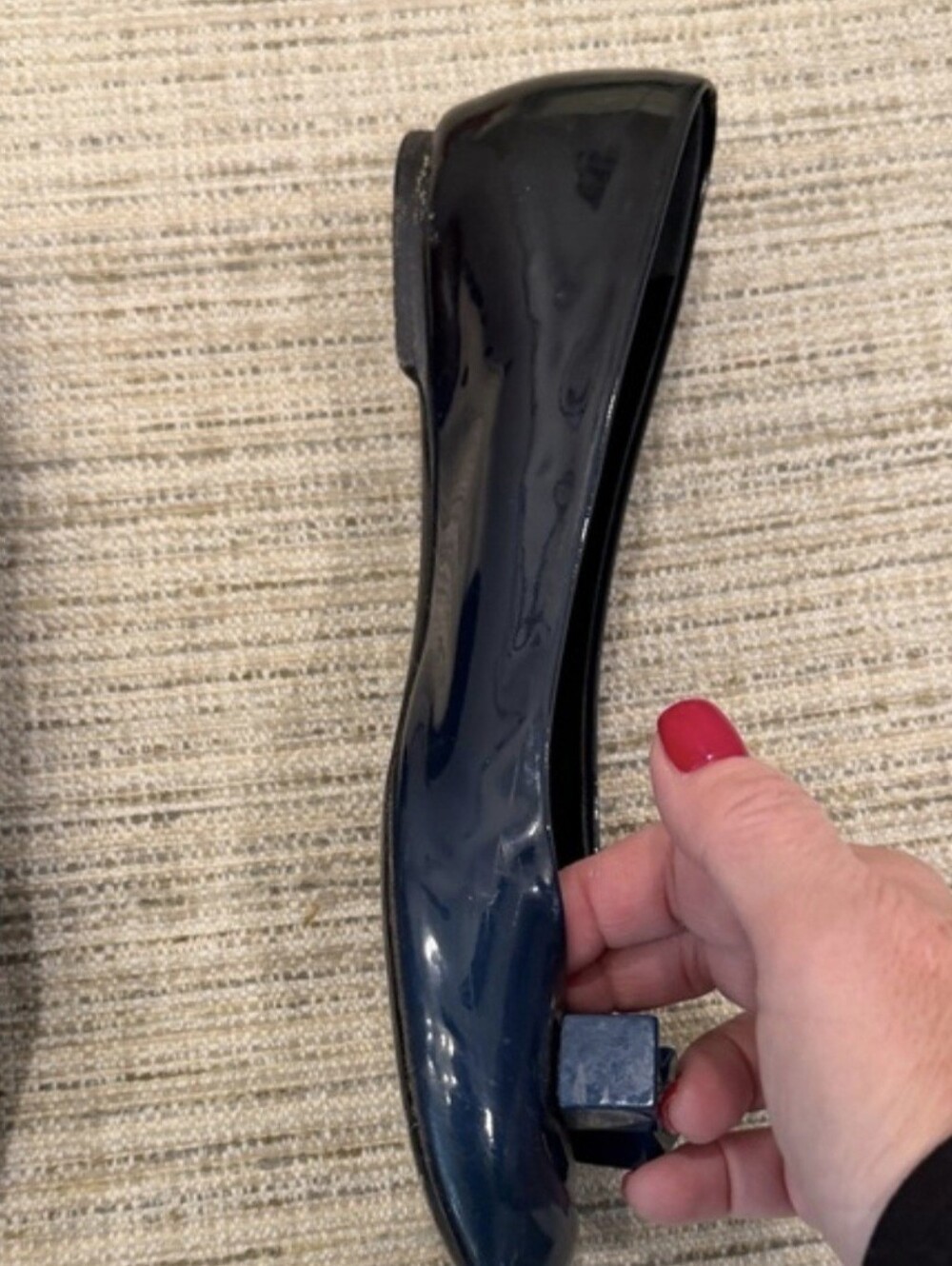 Louis Vuitton Women's Navy Patent Leather Ballet Flats - Picture 11 of 15
